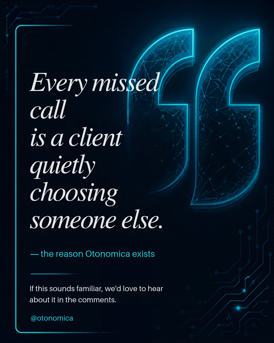 Why Otonomica exists